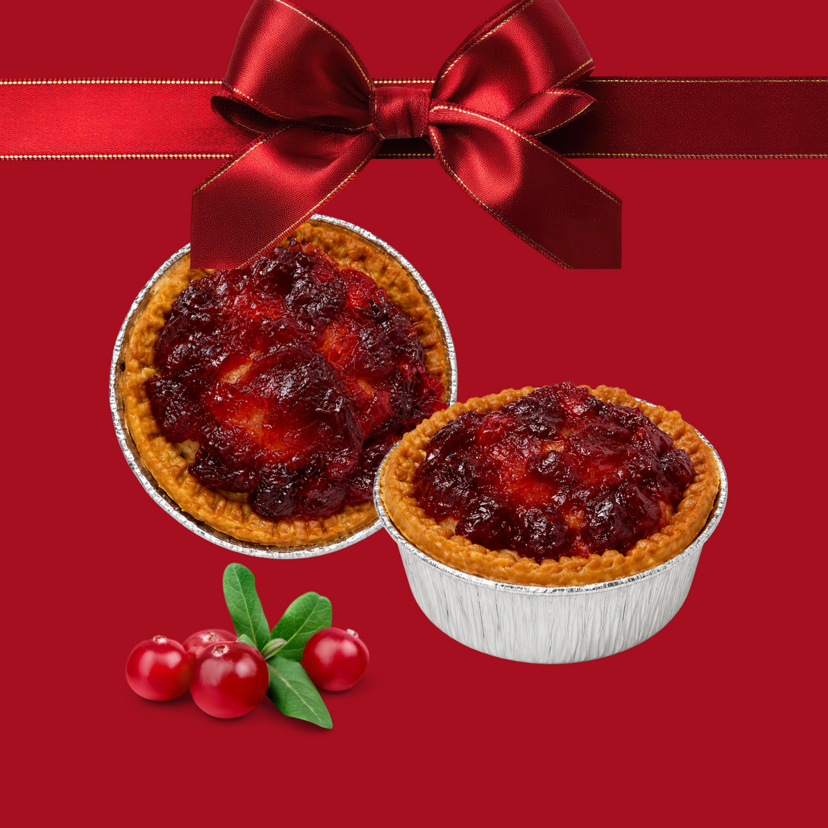Handmade Pork and Cranberry Pies x 2